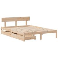 Bedframe zonder matras massief grenenhout 120x190 cm - thumbnail