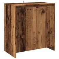 Dressoir 70x41x75 cm bewerkt hout oud houtkleurig - thumbnail