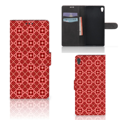 Sony Xperia XA Ultra Telefoon Hoesje Batik Rood Sony Xperia XA Ultra Telefoon Hoesje Batik Rood