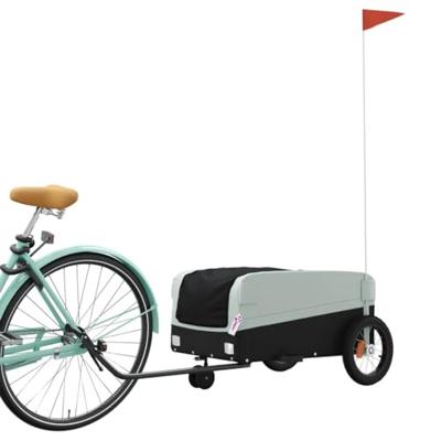 Fietstrailer 30 kg ijzer zwart en grijs - thumbnail