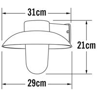 Konstsmide Mani 415-750 Buitenlamp (wand) Spaarlamp, LED E27 60 W Zwart - thumbnail