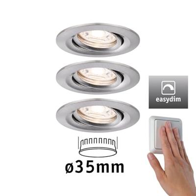 Paulmann 92973 EBL Nova mini Plus Coin LED-inbouwlamp Set van 3 stuks LED LED 4.20 W IJzer
