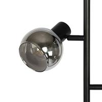 QAZQA Art Deco vloerlamp zwart 3-lichts met smoke glas - Vidro - thumbnail