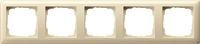 Gira standaard 55 afdekraam 5-voudig creme glanzend 021501 - thumbnail