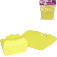 Mini cadeauverpakking Box geel 7,5 cm 5 stuks | 24 stuks - thumbnail