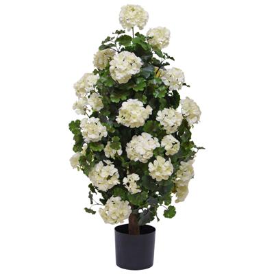 Geranium pyramide 110cm kunstplant UV Creme