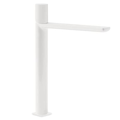 Wastafelmengkraan Tres Loft 1-Knop Uitloop Recht 28.2 cm Rond Mat Wit Tres