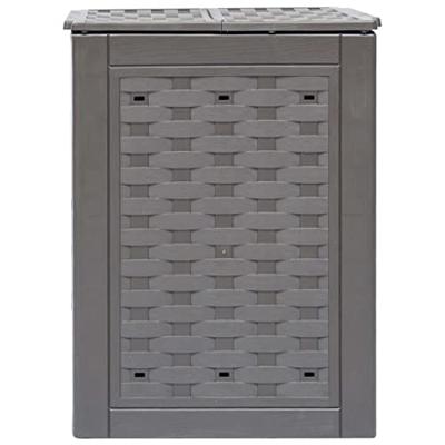 Compostbak 300 L 60x60x83 cm kunststof rattan bruin - thumbnail