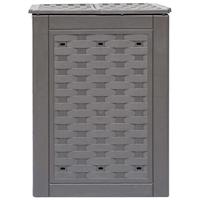 Compostbak 300 L 60x60x83 cm kunststof rattan bruin - thumbnail