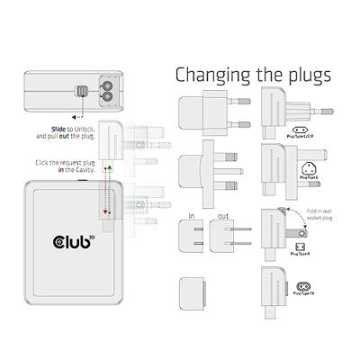 club3D CAC-1917 USB-laadstation 140 W 1x USB-A, 3x USB-C USB PD Zwart Binnen GaN - thumbnail