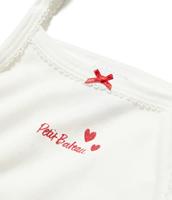 Set van 2 katoenen hartjeshemden voor kleine meisjes - PETIT BATEAU witte hartjes - thumbnail