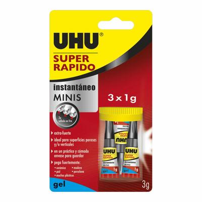 Secondenlijm UHU 36527 Minis 3 Stuks (1 g)