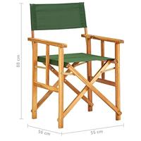 Regisseursstoelen 2 st massief acaciahout groen - thumbnail