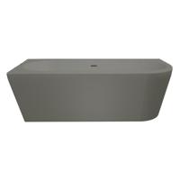 Half-vrijstaand bad Xenz Charley | 165x76 cm | Links | Incl.Badafvoer-Mat wit | Sleuf overloop | Acryl | Mat wit - thumbnail