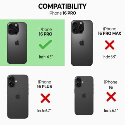 Qialino iPhone 16 Pro hoesje - Leren bookcase - Zwart Qialino iPhone 16 Pro hoesje - Leren bookcase - Zwart