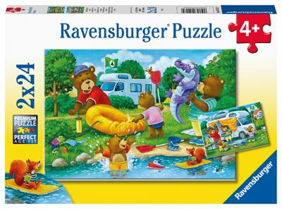 Ravensburger puzzel De familie beer gaat kamperen 2x24 stukjes