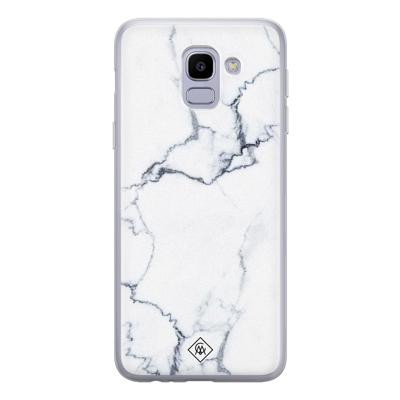 Samsung Galaxy J6 (2018) siliconen hoesje - Marmer grijs Samsung Galaxy J6 (2018) siliconen hoesje - Marmer grijs