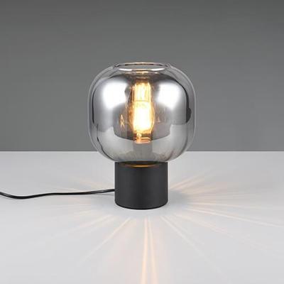 Trio Trendy tafellampDiva zwart met smoke glas - 519800132