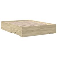 Bedframe met lades bewerkt hout sonoma eikenkleurig 120x190 cm - thumbnail