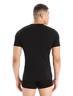 Icebreaker Merino 150 Anatomica SS Crewe Thermoshirt Heren Black M - thumbnail