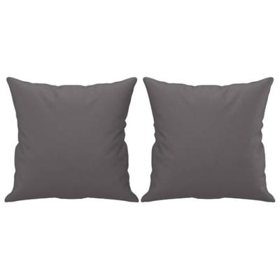 Tweezitsbank met sierkussens 140 cm kunstleer grijs