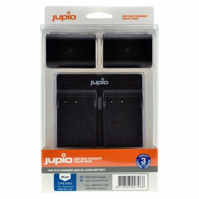 Jupio Kit: 2 x camera-accu DMW-BLF19E 1860mAh + USB Dual lader