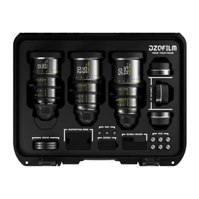 DZOFilm Pictor Zoom 3-lens kit met case 12-25/20-55/50-125 T2.8 (zwart)