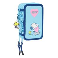 Schooletui met Accessoires Snoopy Love Blauw 12,5 x 19,5 x 5,5 cm 37 Onderdelen - thumbnail