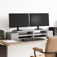 VidaXL Monitorstandaard opbergruimte 100x27x15 cm hout grijs sonoma - thumbnail