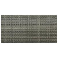 Bartafel met opbergrek 120x60x110 cm poly rattan grijs - thumbnail