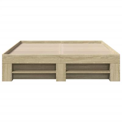 Bedframe zonder matras hout sonoma eikenkleurig 160x200 cm