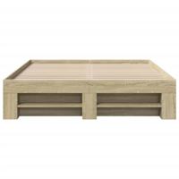 Bedframe zonder matras hout sonoma eikenkleurig 150x200 cm - thumbnail