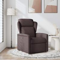 Fauteuil verstelbaar stof donkerbruin - thumbnail
