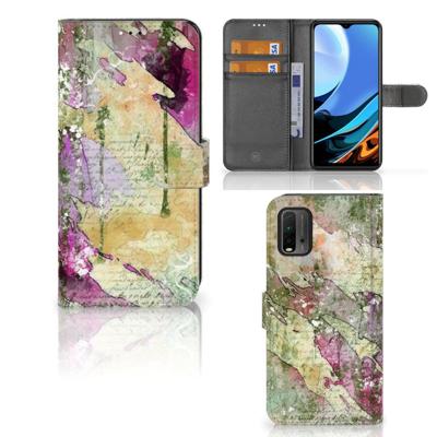 Hoesje Xiaomi Redmi 9T | Poco M3 Letter Painting Hoesje Xiaomi Redmi 9T | Poco M3 Letter Painting