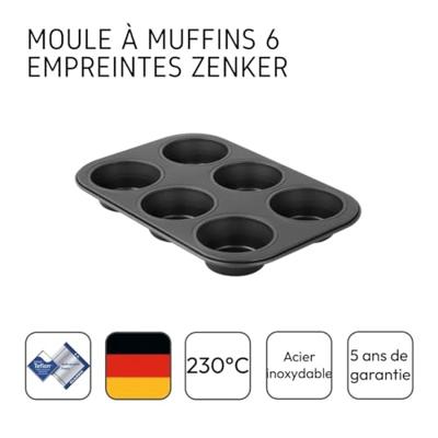 Zenker muffinbakvorm (6) black metallic