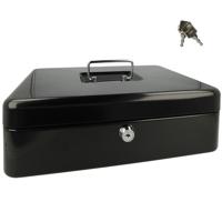 Westcott AC-E51002-ZW Geldkist 301x242x91mm Zwart, Kunststof Inzet Met 5 Vakken - thumbnail