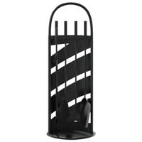 VidaXL 5-delige openhaardgereedschapset 23x15x66 cm staal - thumbnail