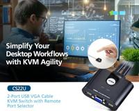 ATEN CS22U-AT KVM-switch 2 poorten VGA USB 2048 x 1536 Pixel - thumbnail