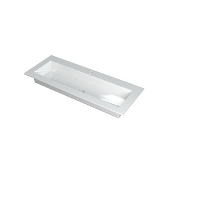 INK Kraft Wastafel Enkele Bak 1 Kraangat - 1400x450x10 mm - Glans Wit
