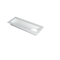 INK Kraft Wastafel Enkele Bak 1 Kraangat - 1400x450x10 mm - Glans Wit - thumbnail