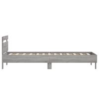 Bedframe met hoofdeinde bewerkt hout grijs sonoma 90x200 cm - thumbnail