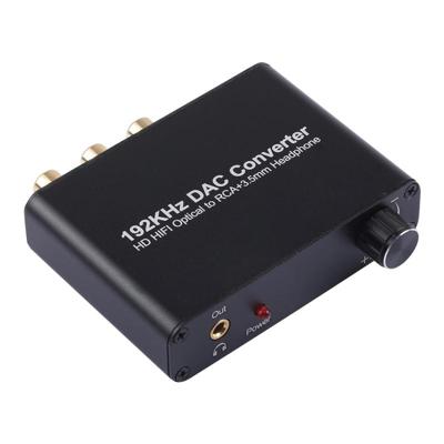 192kHz DAC Converter HD HIFI optische naar Tulp + 3 5 mm hoofdtelefoon 5.1 kanaals digitale audioconvertor met volumeregeling 192kHz DAC Converter HD HIFI optische naar Tulp + 3 5 mm hoofdtelefoon 5.1 kanaals digitale audioconvertor met volumeregeling