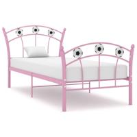 Bedframe met voetbaldesign metaal roze 90x200 cm - thumbnail