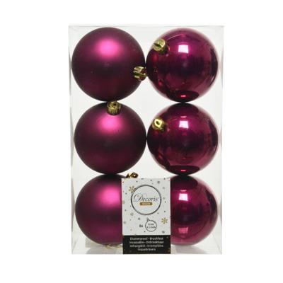6 onbreekbare kerstballen magnolia 8 cm