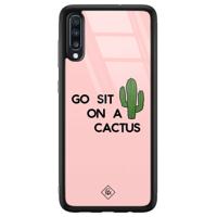 Samsung Galaxy A50 glazen hardcase - Go sit on a cactus - thumbnail