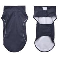 Hondenregenjas met reflecterende strips polyester blauw XS - thumbnail