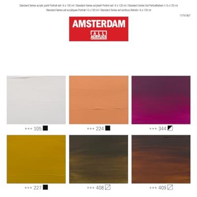 Bruynzeel Amsterdam standard series acrylverf portret set 120ml, 6dlg. - thumbnail