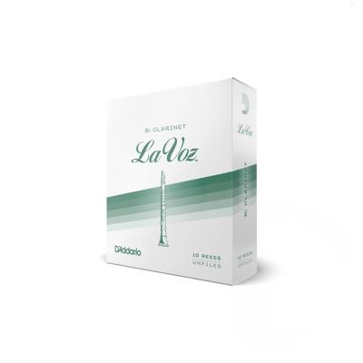 D'Addario Woodwinds RCC10MS La Voz Bb Klarinetrieten, Medium-Soft, 10-pack, Unfiled