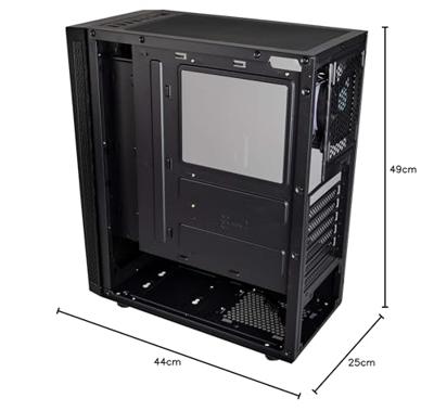 Kolink VOID RGB Midi-tower Gaming-behuizing Zwart 1 voorgeïnstalleerde LED-ventilator, Zijvenster, Stoffilter