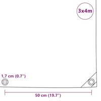 VidaXL Dekzeil 650 g/m² 3x4 m wit - thumbnail